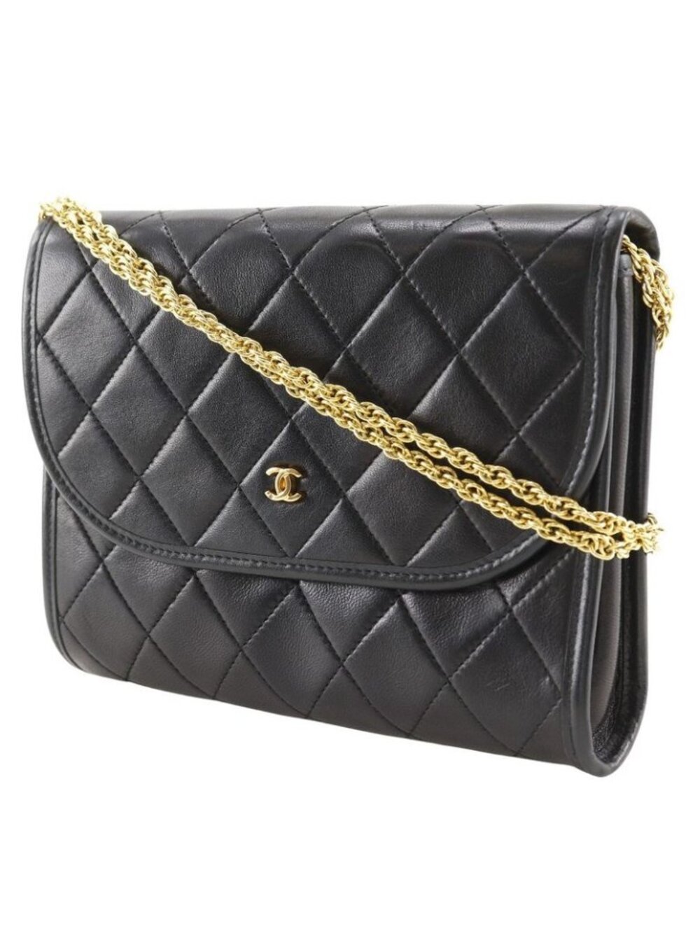 Chanel Quilted Mini Chain Shoulder Lambskin Black Bag - Picture 3 of 11